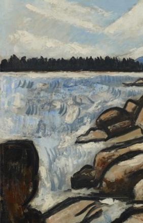 Marsden Hartley, City Point, Vinalhaven, 1937-1938, oil on board, 18 in.  x 24 in., Gift of the Alex Katz Foundation, 2008.214