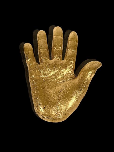 Gold Cast of Mandela's hand