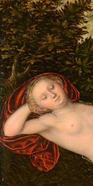 “Nymph of the Spring” (ca.  1537-1540) by Lucas Cranach the Younger