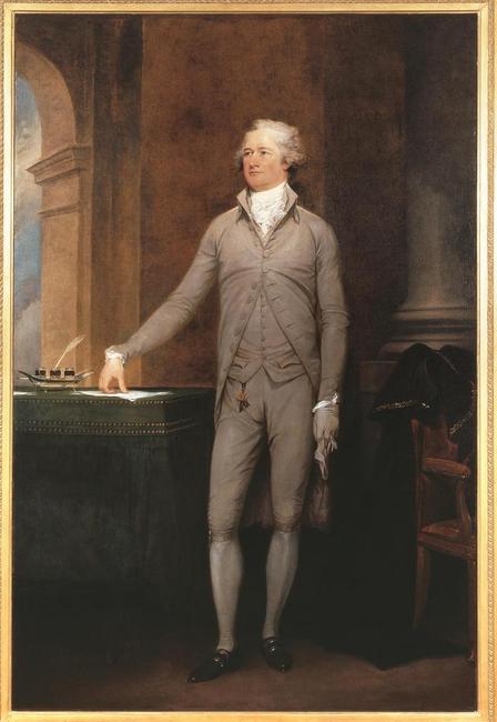 John Trumbull, 1756-1843 Portrait of Alexander Hamilton, 1792.  Oil on canvas.  86-1/4 x 57-1/2 in.  (219.1 x 146.1 cm) 