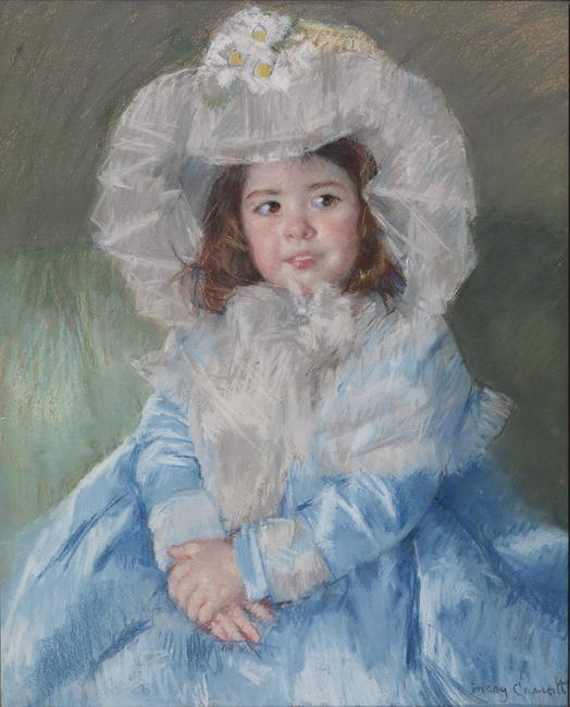 Mary Cassatt (American, 1844–1926).  Margot [Lefebvre] in Blue, 1902.  Pastel on brown, moderately thick, slighly textured wove paper.  Acquired by Henry Walters, 1925 (37.303)