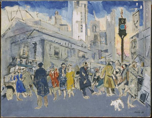 John Marin, Pertaining to Fifth Avenue and Forty-Second Street, 1933.  Oil on canvas, 28 x 36 in.  The Phillips Collection, Washington, DC.  Acquired 1937 © 2013 Estate of John Marin / Artists Rights Society (ARS), New York