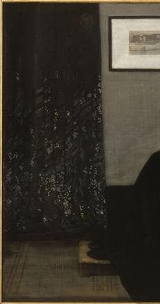 James McNeill Whistler (American, active in England and France, 1834–1903), Arrangement in Grey and Black, No.  1 (Portrait of the Artist's Mother), 1871.  Oil on canvas, 56 4/5 x 64 in.  (144.3 x 162.5 cm).  Musée d'Orsay, Paris © RMN-Grand Palais / Art Resource, NY (photo: Jean-Gilles Berizzi)