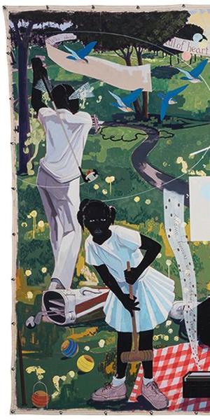 Kerry James Marshall's Past Times (1997) set a new record for a living African American artist of $21.1m with fees