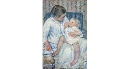 Mary CASSATT, Mother About to Wash Her Sleepy Child（detail） 1880.　 Oil on Canvas, Los Angels Country Museum of Art, Digital Image©2015 Museum Associates / LACMA.  Licensed by Art Resource, NY