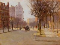 The top lot of the sale was this painting by Paul Cornoyer (Am., 1864-1923), titled A Spring Day, New York ($96,000).