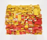 Ann Hamilton (b.  1956) The People’s Republic , 2013 Paperback book slices, wood, bookbinder’s glue 9 3/4 x 12 x 4 3/4 in 