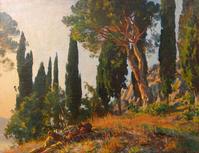 John Singer Sargent, ‘Cypresses and Pines’, Autumn 1913 (71.12 x 91.44 cm)