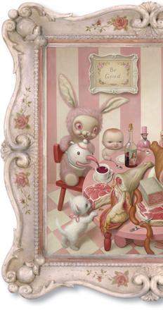 'Rosie's Tea Party' by Mark Ryden is on view at the Virginia Museum of Contemporary Art.  