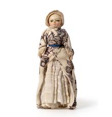 A Late 17th Century Miniature Carved and Painted Wooden Doll – Sold for £9,500 plus 24% buyer’s premium.