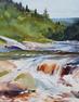 Chet Reneson, Trout Fishing, signed lower left, watercolor on paper, 17 1/2" x 27 1/2"