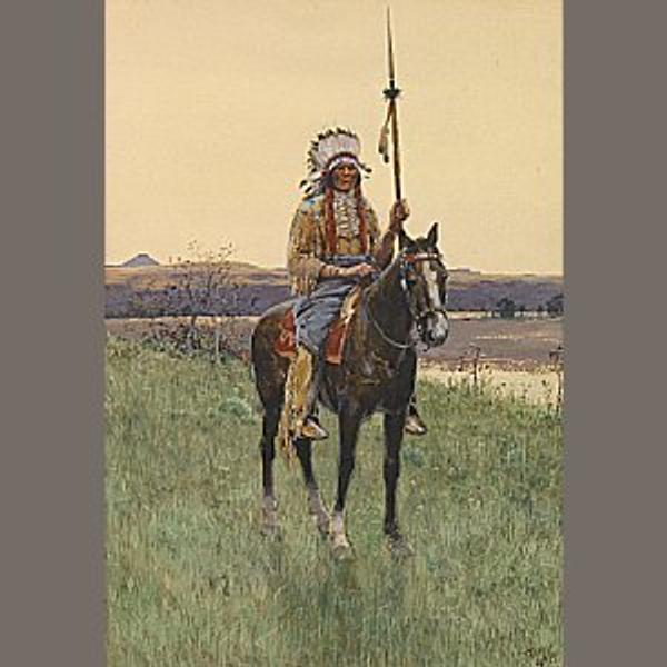 "Southern Plains Indian Warrior" by Henry F.  Farny sold for more than three times the pre-sale estimate at Bonhams Tuesday night for $362,500 (est.  $100,000-150,000).