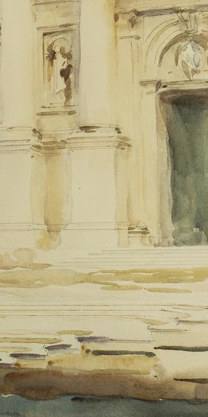 John Singer Sargent (American, 1856â1925) The Portal of S.  Giorgio Maggiore, Venice, ca.  1903.  Watercolor over pencil on paper, 9 1/2 x 13 3/4 inches