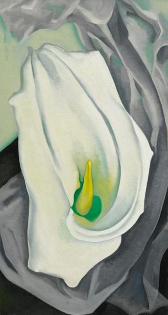 Georgia O'Keeffe, White Calla Lily from 1927 (estimate $8–12 million)