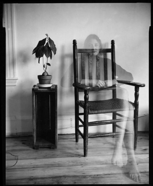 Susan Meiselas, Self-portrait, 44 Irving Street, Cambridge, MA, 1971.  Gelatin silver print.  10 x 8 in.  Courtesy the artist.  © Susan Meiselas/Magnum Photos