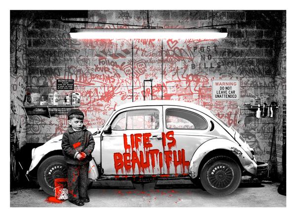 Mr.  Brainwash VW Beetle.