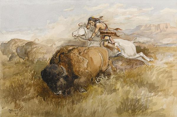 C.  M.  Russell "The Chase" (est.  $250,000-350,000)