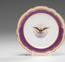 Abraham Lincoln White House China, Salad Plate from First Service in Cowan's Auctions' American History Auction on November 18, 2016 with an estimate of $8,000-12,000