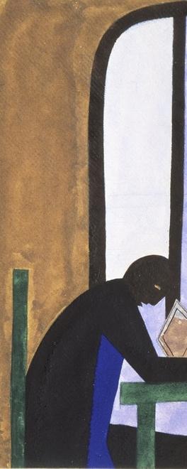 The Libraries Are Appreciated, 1943, by Jacob Lawrence (Philadelphia Museum of Art: The Louis E.  Stern Collection, 1963-181-40) 