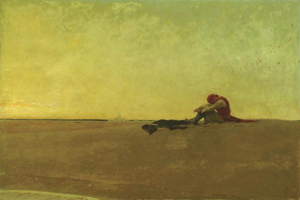 "Marooned," 1909.  Howard Pyle (1853-1911).  Oil on canvas, 40 x 60 inches.  Delaware Art Museum, Museum Purchase, 1912.