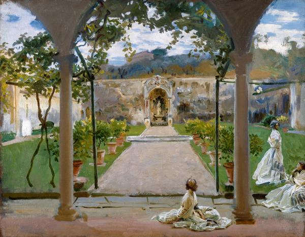 John Singer Sargent, At Torre Galli: Ladies in a Garden, 1910, oil on canvas; 71.1 x 91.4 cm; Lent by the Royal Academy of Arts, London, 03/1388.