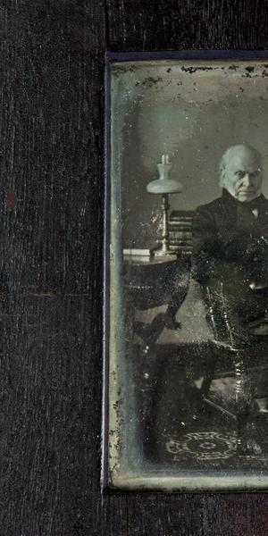 John Quincy Adams photograph, 1843, by Philip Haas.  The National Portrait Gallery purchased the portrait for $360,500 at the Sotheby’s photographs auction held Oct.  5 in New York City.  