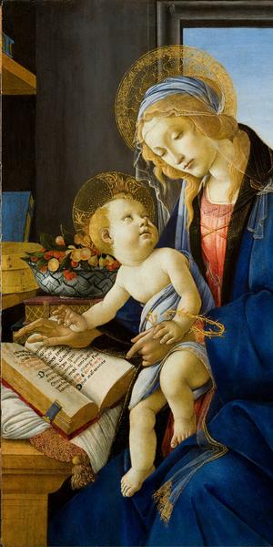 Sandro Botticelli, Madonna del Libro (Madonna of the Book), Tempera on panel, Museo Poldi Pezzoli, Milan, inv.  443