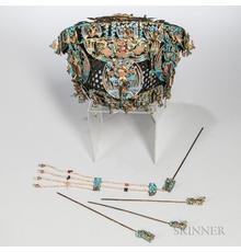 Kingfisher Feather Headdress and Four Hairpins in Skinner's September Asian Works of Art Auction sold on Bidsquare for $110,700