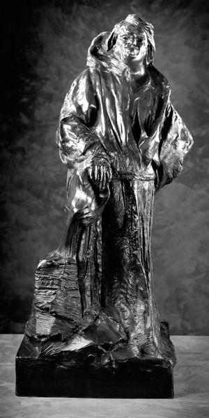 Balzac in Dominican Robe, 1893; cast 1981, Bronze, 41 3/4 x 20 1/8 x 20 inches, Courtesy of the Iris & B.  Gerald Cantor Foundation