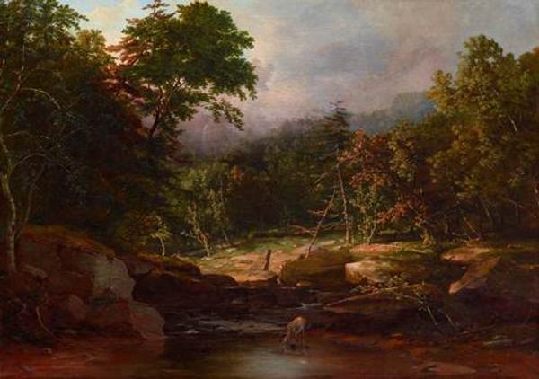 George Inness, Stream in the Mountains [formerly: In the Woods], c.  1850, oil on canvas, Dallas Museum of Art, bequest of Cecil A.  Keating, 1931.6