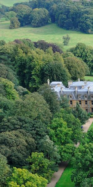 Aerial view of Waddesdon from the north