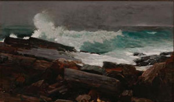 Winslow Homer, United States, 1836 - 1910.  Weatherbeaten, 1894, oil on canvas, 28 1/2 x 48 3/8 inches.  Bequest of Charles Shipman Payson