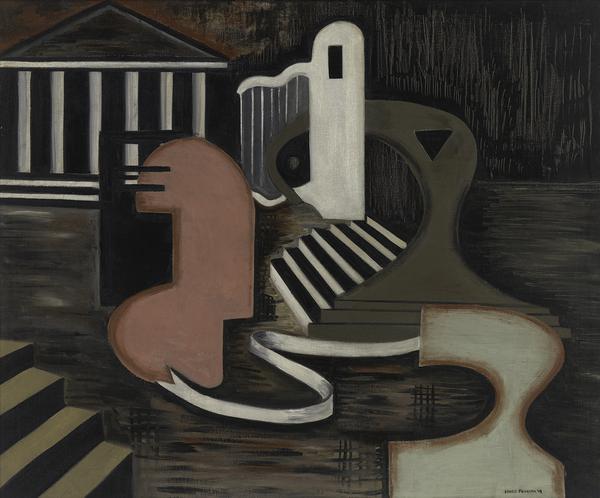 Irene Rice Pereira (American, 1902-1971), Monument I (Washington), 1938, 30 x 36 inches, signed and dated lower right