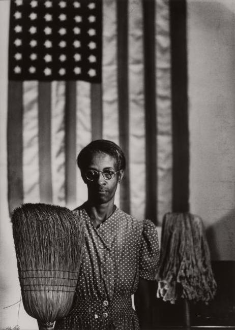 Gordon Parks (912-2006), American Gothic, Washington D.C.  [Ella Watson], 1942.  Property of The College of New Rochelle.  Est.  $5,000-8,000.