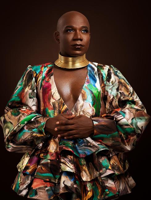 Presidential portrait of Ravyn Wngz, 2021.  Part of Artists-in-Presidents: Transmissions to Power, a project by Constance Hockaday commissioned by the Blackwood Gallery.  Photo: Jackie Brown.