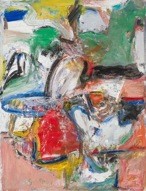 MILTON RESNICK, American (1917-2004), "Ulysses,” 1956, oil on canvas, signed and dated, 57 x 44 inches, SOLD FOR $137,500