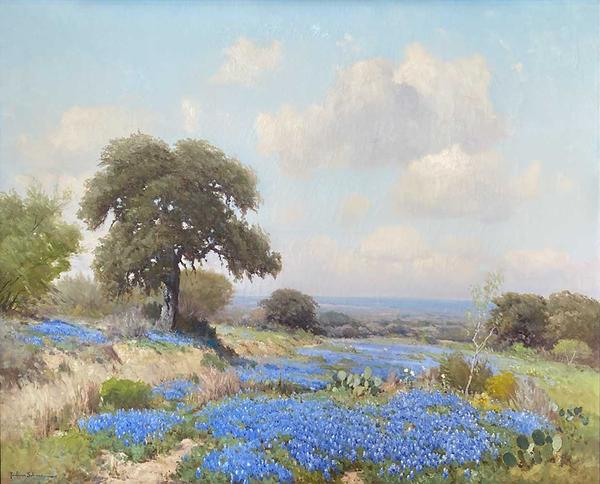 Porfirio Salinas (1910-1973), Hill Country Bluebonnets, 1941, oil on canvas, 36 x 44, Estimate: $50,000-$75,000