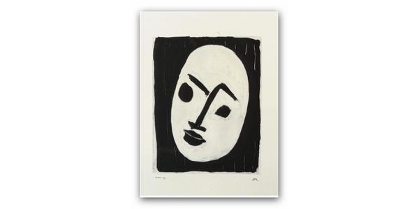 Henri Matisse, White Mask on Black Background (Masque blank sur fond noir) ©2018 Succession H.  Matisse / Artists Rights Society (ARS), New York