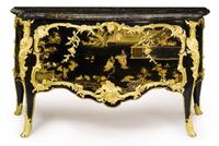 Louis XV lacquer Commode attributed to B.V.R.B., possibly the greatest of all French furniture makers of the Louis XV period, (est.  $3/5 million) will be offered from the Collections of Lily & Edmond J.  Safra at Sotheby's in October.