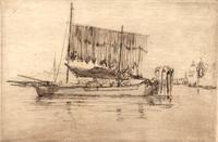 James McNeill Whistler, Fishing Boat, 1879-1880, etching on laid paper, Syracuse University