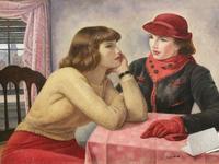 Abraham Leon Kroll's 1920 painting "The Conversation" at the National Academy Museum.