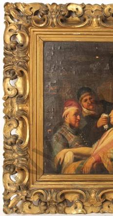 Lot 216: Oil on Board, Triple Portrait with Lady Fainting at Nye & Co.  sold for $870,000 from an $800 high estimate.  Some think it is by Rembrandt.