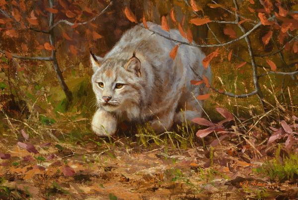 Kyle Sims, The Feline Focus, oil, 13 ½ x 20, $4,400