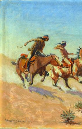 Artwork Credit: Lone Wolf (Hart M.  Schultz), Starting on a Wild Horse Hunt, 1915, oil on canvas; on loan from the Sheldon Museum of Art, University of Nebraska-Lincoln, Anna R.  and Frank M.  Hall Collection.  