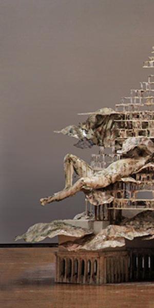 Diana Al-Hadid Nolli's Orders, 2012 Steel, polymer gypsum, fiberglass, wood, foam, plaster, aluminum foil, and pigment 156 × 264 × 228 inches Courtesy of the artist and Marianne Boesky Gallery