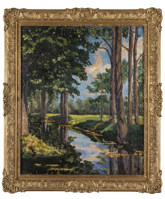 Property from the Onassis Family Collection, Sir Winston L.S.  Churchill The Moat, Breccles, Painted circa August 1921.  Estimate: $1,500,000-2,000,000