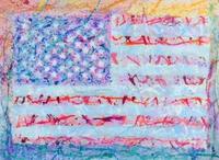 Timothy Roepe, American Flag Series, oil and acrylic on canvas, 36 x 48, 2014