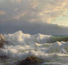 William Trost Richards (1833-1905), Stormy Seas with Whitecaps, 1904.  Est.  $100,000-150,000