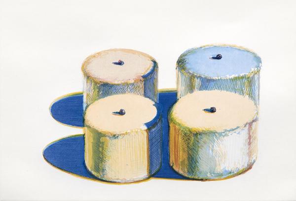 Wayne Thiebaud | Four Cakes, from Recent Etchings I, 1979 | Estimate: $30,000 - 50,000 