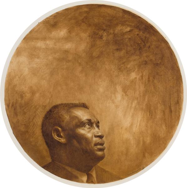 Charles White (1918–1979), Paul Robeson, 1973, oil and graphite on illustration board, 41 1/2" x 41 1/2", signed